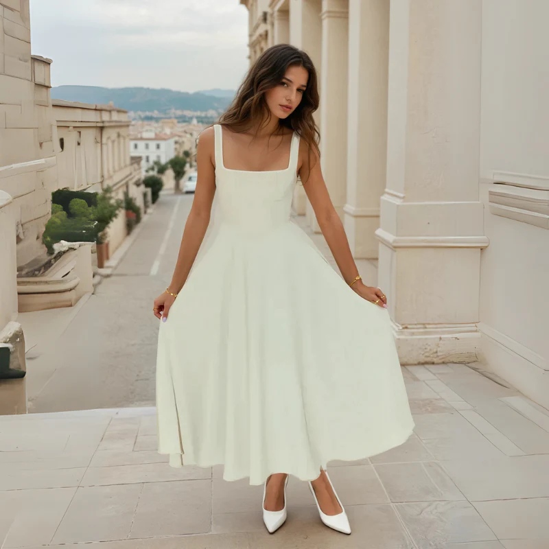 VIENNA SQUARE NECK DRESS