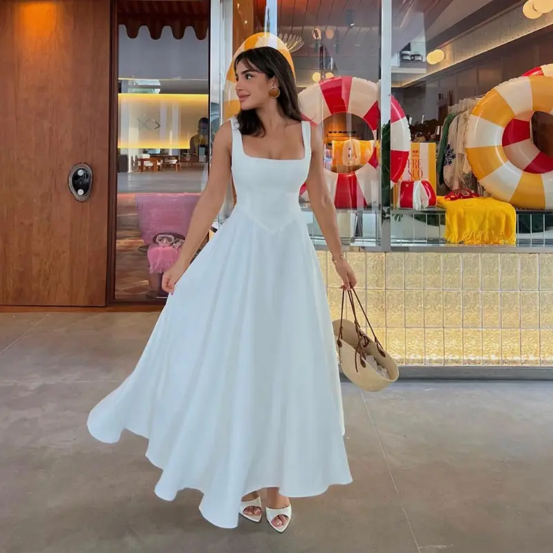 VIENNA SQUARE NECK DRESS
