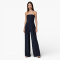 Women's Wide-Leg Jumpsuit With Pockets– Strapless Lightweight Elegant Style