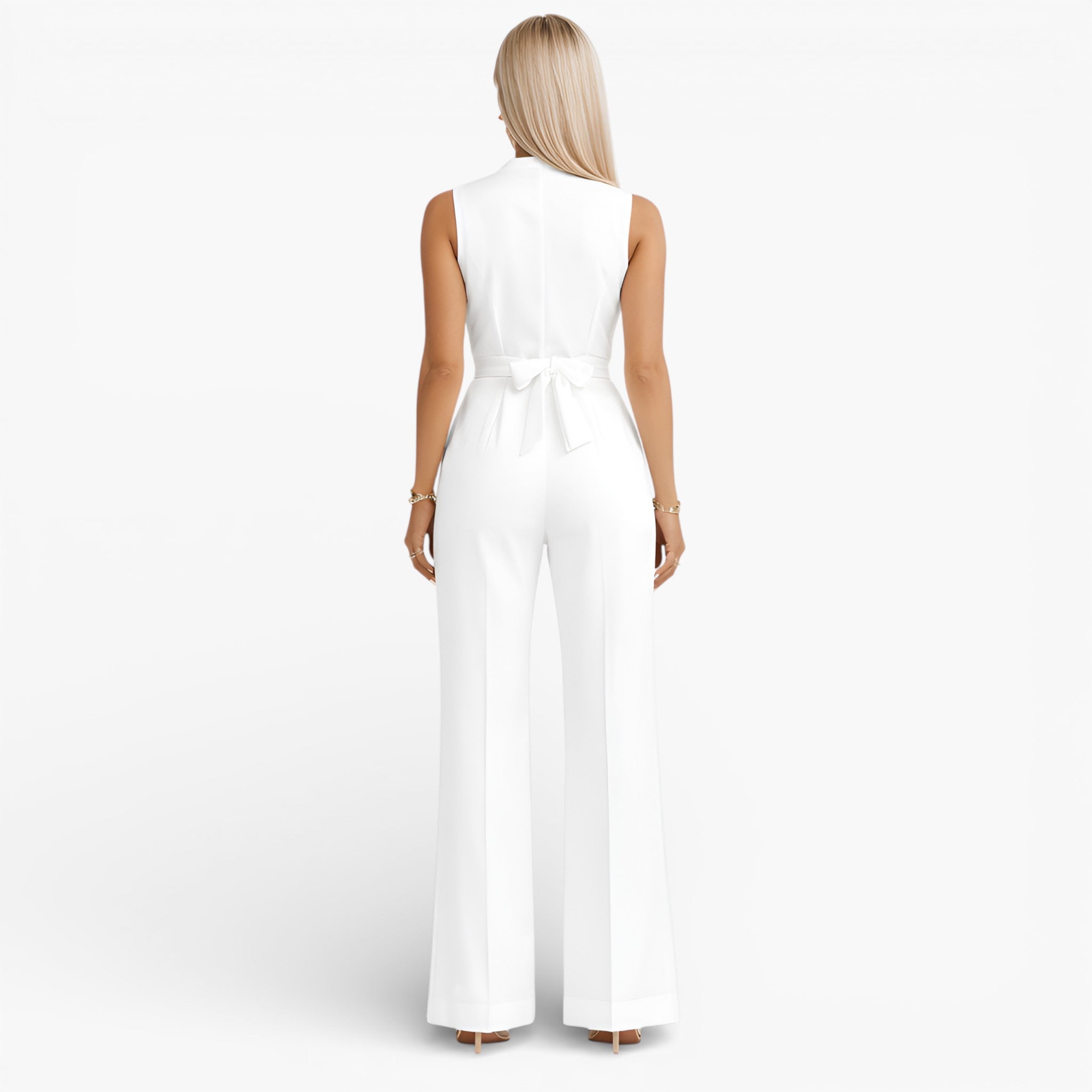 Women’s Classic Sleeveless Jumpsuit Timeless Elegant Silhouette