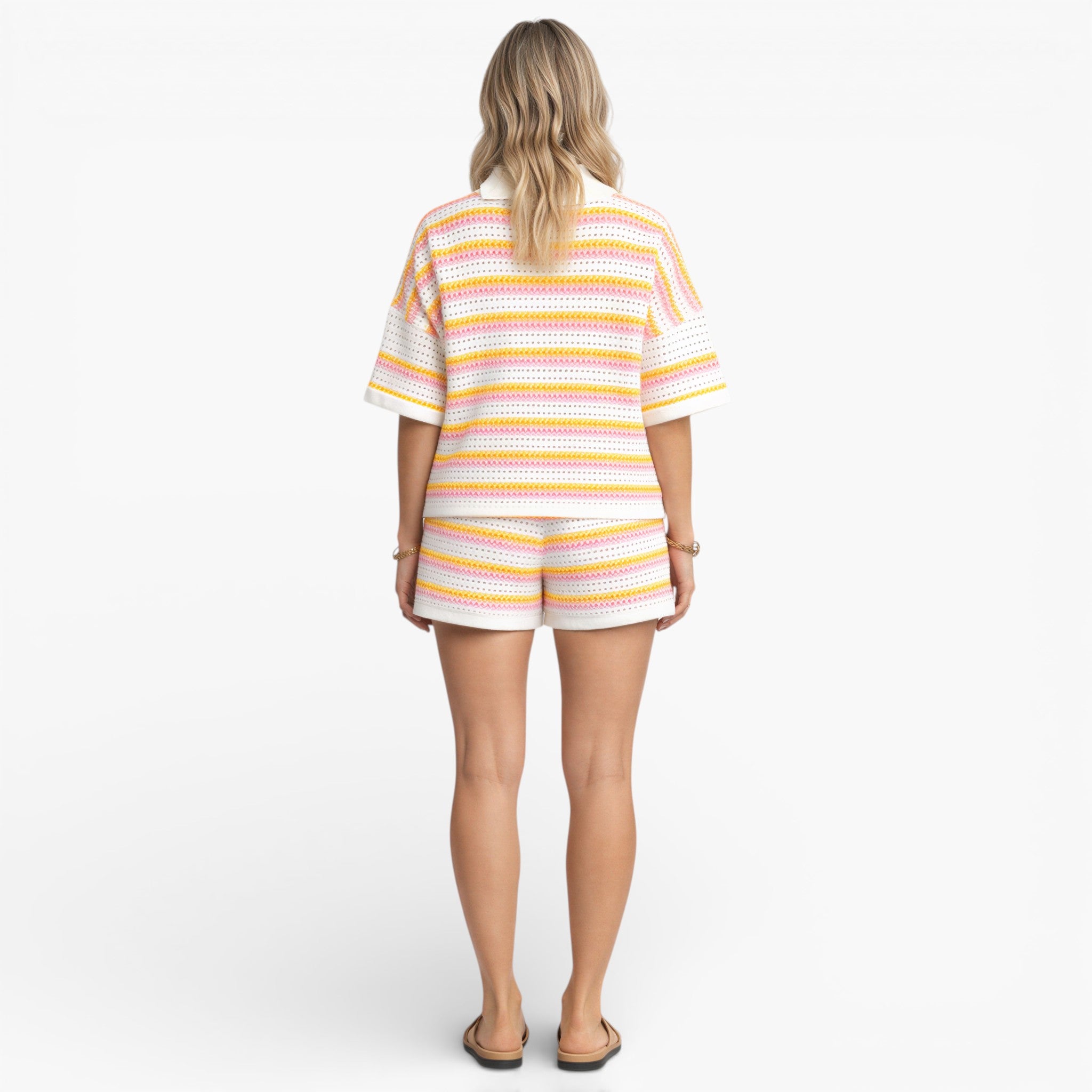 Women’s Soft Knit Shorts Set for Summer Travel and Casual Wear