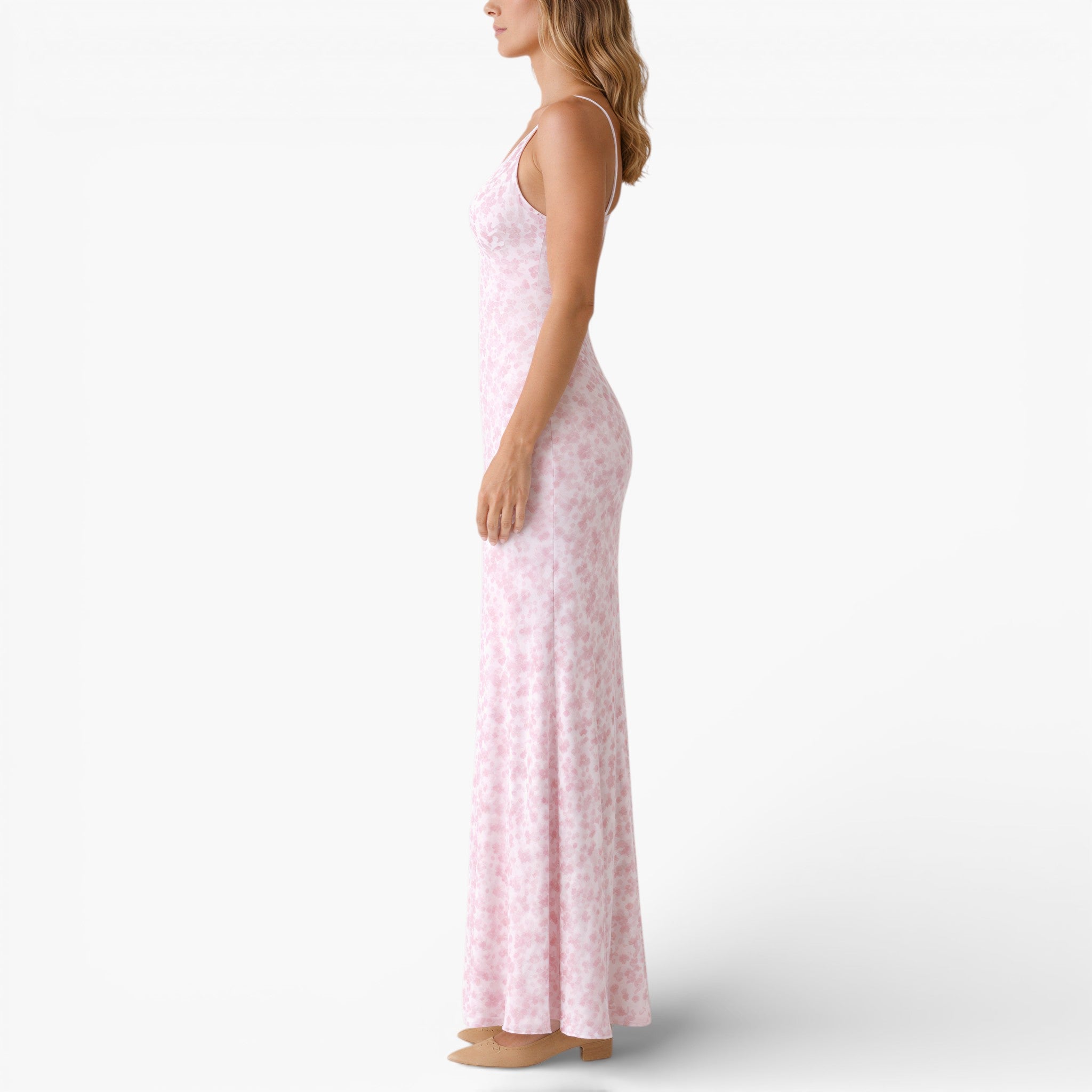 Women’s Classic Floral Maxi Dress Refined Sleeveless Long Dress