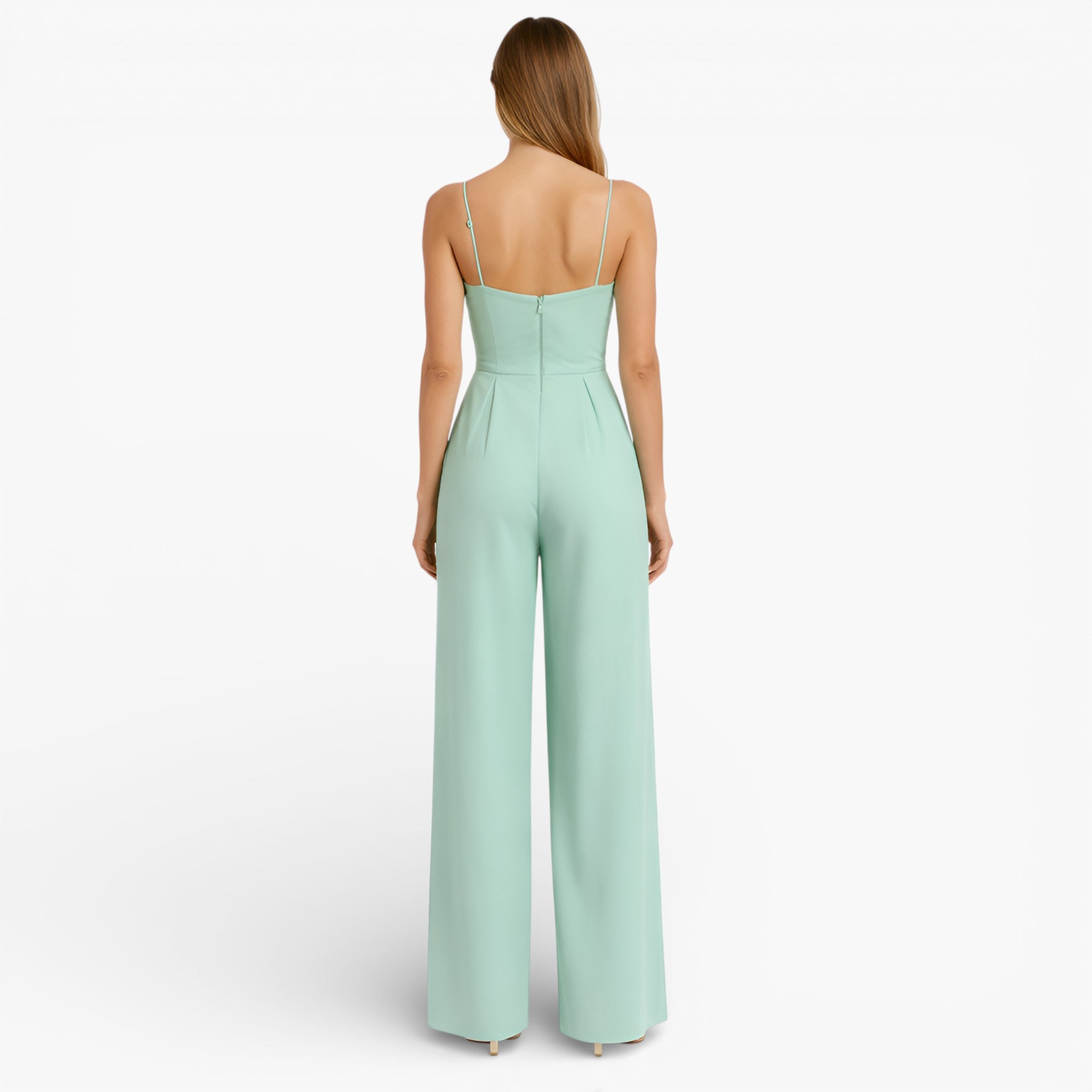 Women’s Wide Leg Jumpsuit Strappy Timeless Elegant Silhouette