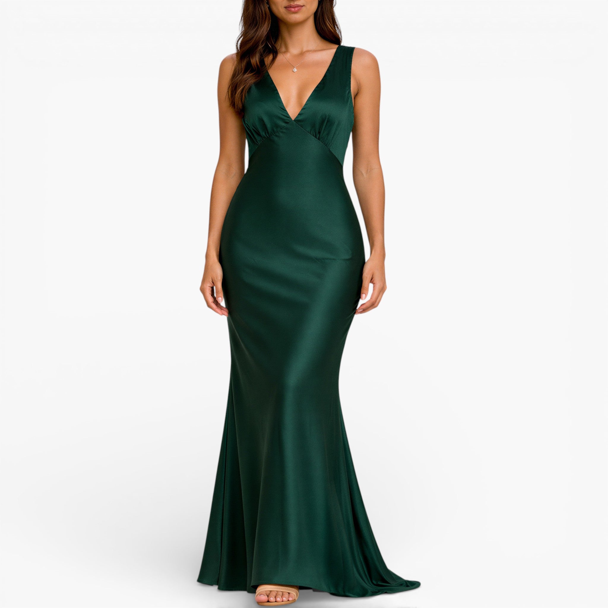 Maxi Dress Women Satin Classic Luxury Evening Dress