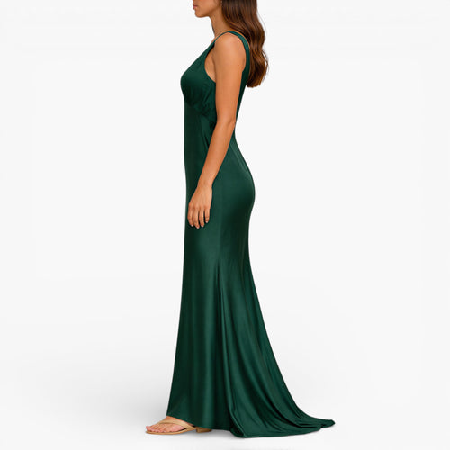 Maxi Dress Women Satin Classic Luxury Evening Dress