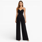 Women’s Wide Leg Jumpsuit Strappy Timeless Elegant Silhouette