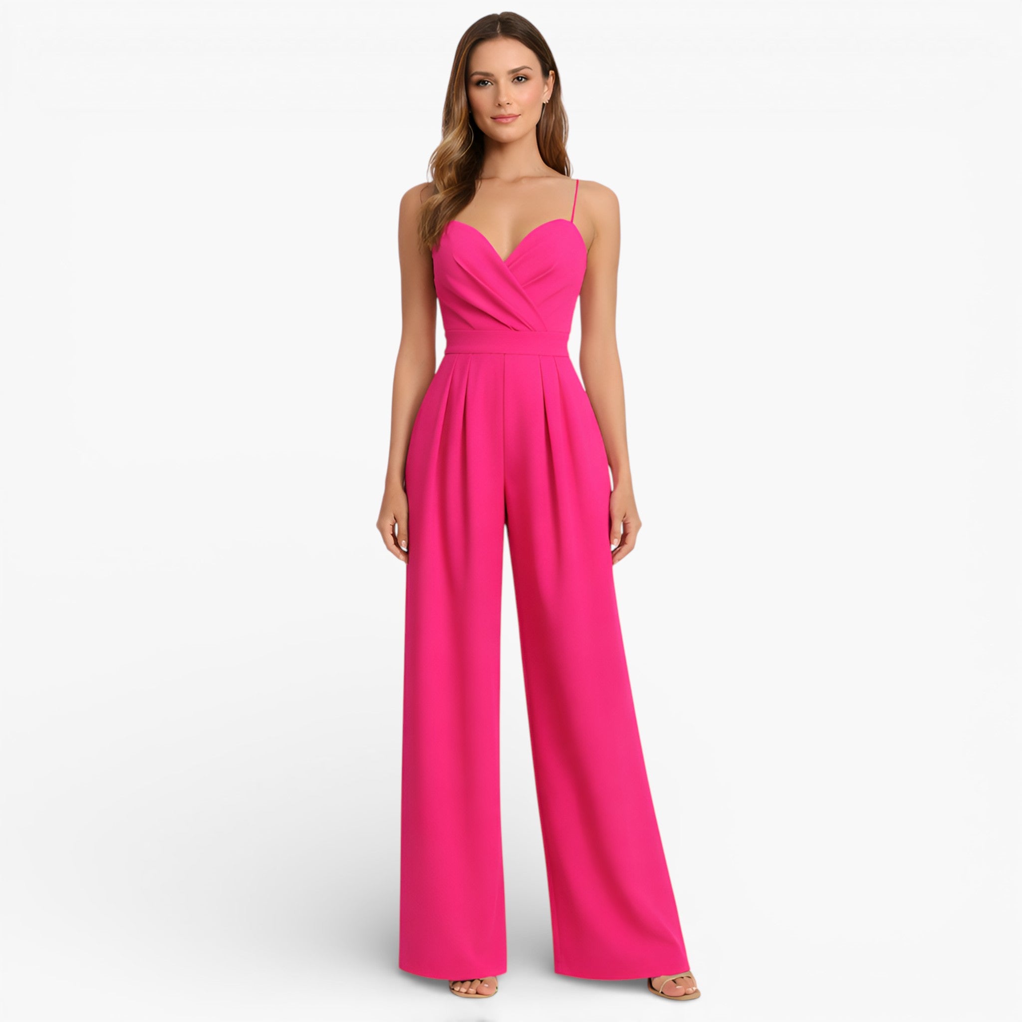 Women’s Wide Leg Jumpsuit Strappy Timeless Elegant Silhouette