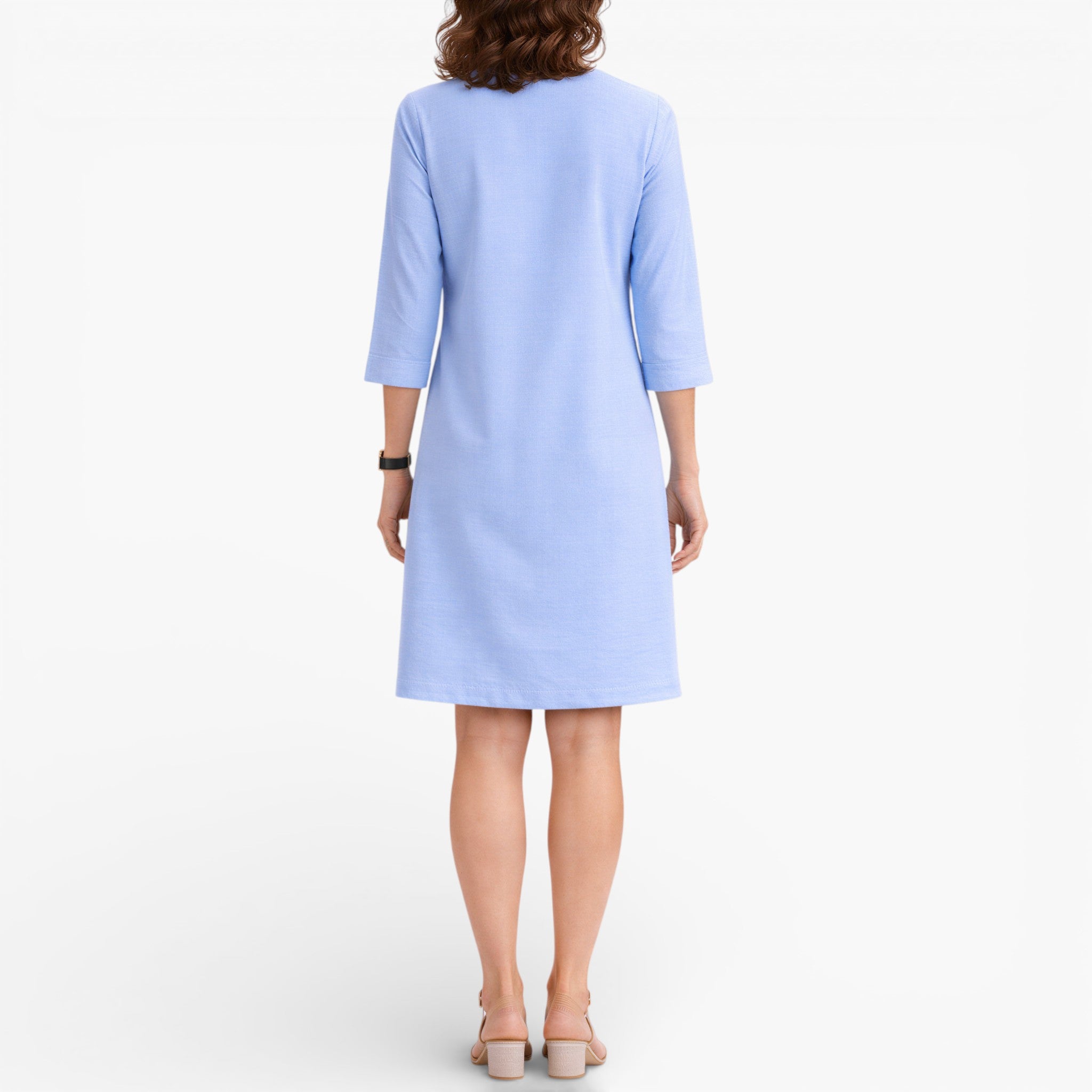 Women V-Neck Knit Mini Dress Comfort Fit Elegant Casual Style