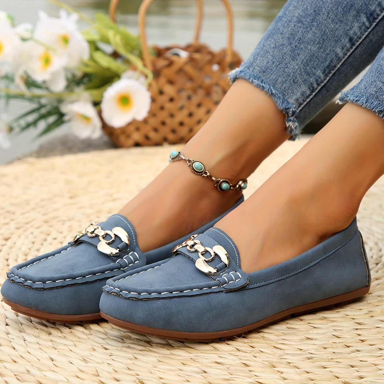 MILAN CHAIN DETAIL SLIP-ON SHOE