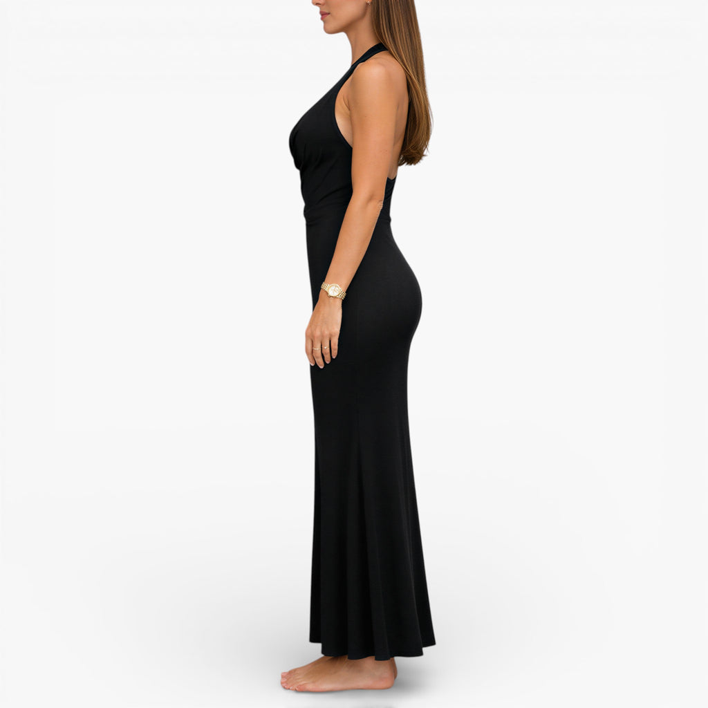Women’s Halter Maxi Dress Classic Luxury Summer Dress