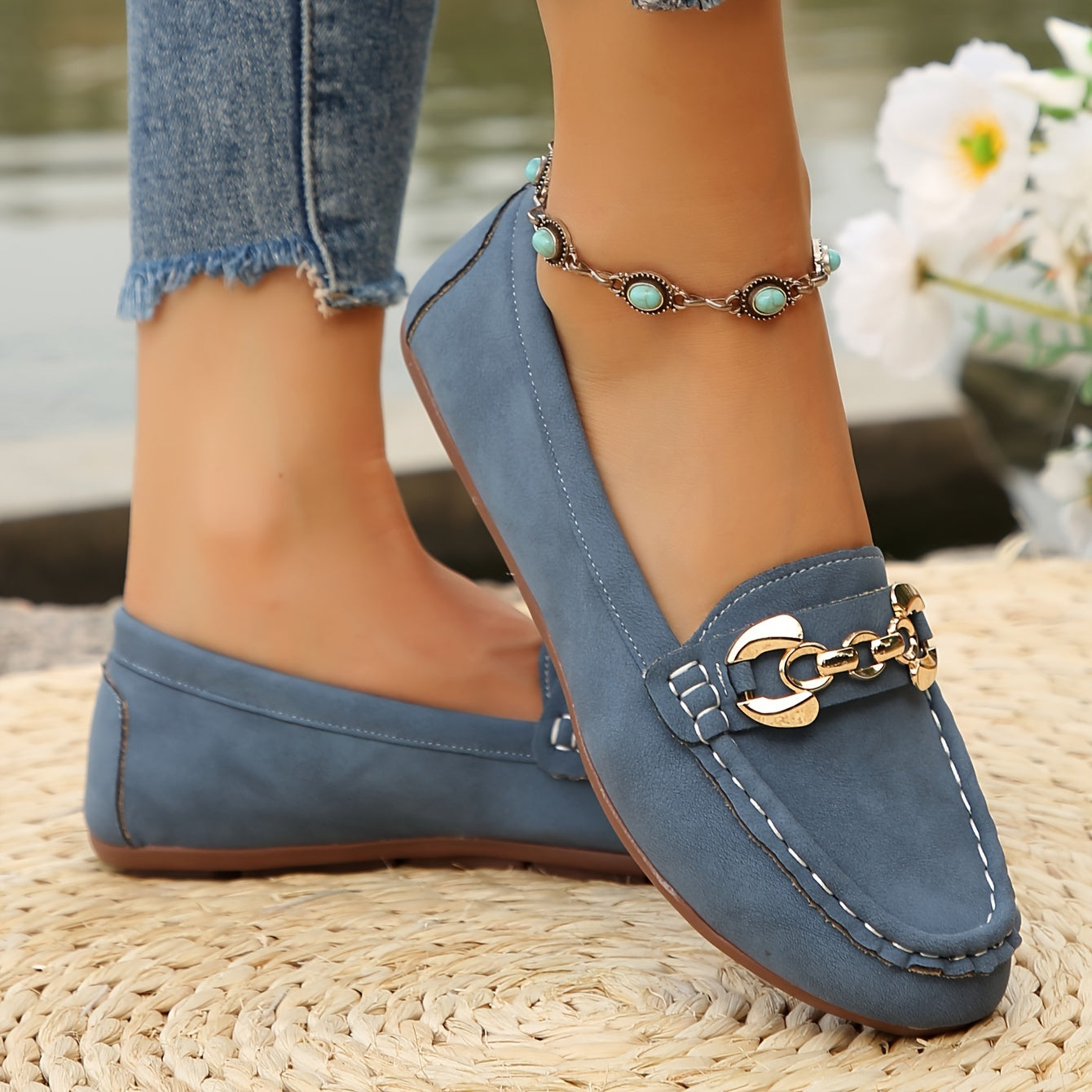 MILAN CHAIN DETAIL SLIP-ON SHOE