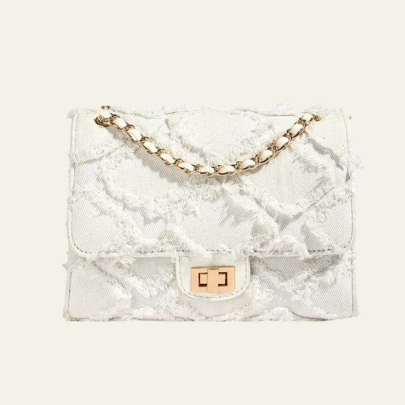 FRAYLA DENIM SHOULDER BAG