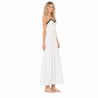White polka-dot lace maxi dress - side