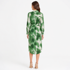 Green shirt dress back view